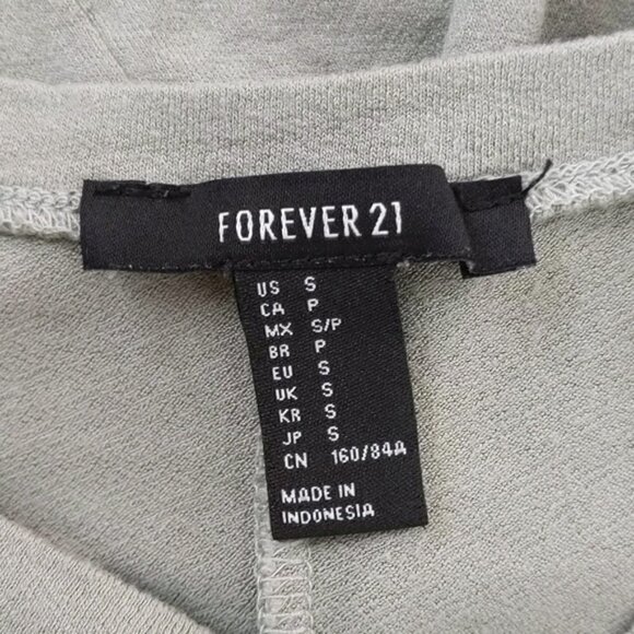 Forever 21 Green Long Sleeve T Shirt Mini Dress - Picture 2 of 3